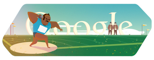 今日谷歌奥运涂鸦：铅球