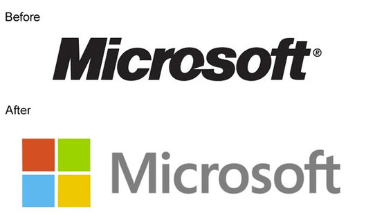 时隔25年：微软公司的新Logo