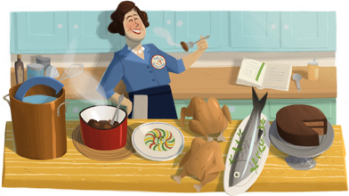 Google doodle纪念名厨Julia hild诞辰100周年