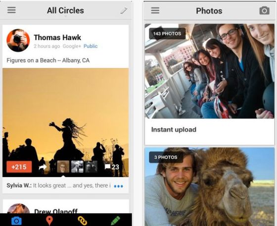 Google+移动应用更新