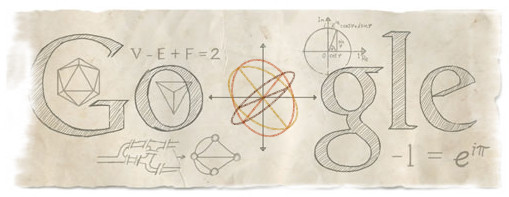 google doodle纪念莱昂哈德·欧拉诞辰306周年