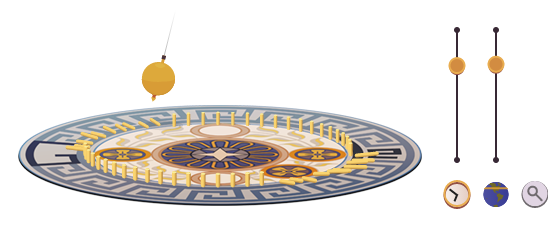 Google doodle：傅科摆发明人诞辰194周年