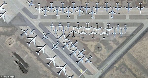 谷歌地图拍摄的飞机图像（本站配图）