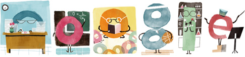 谷歌涂鸦庆祝教师节快乐