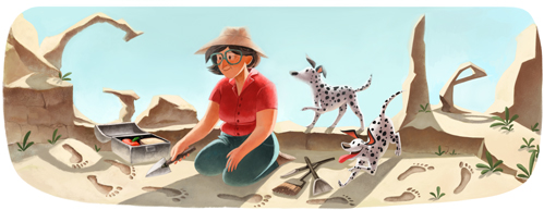Google doodle：英国考古学家玛丽·利基诞辰100周年