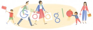 Google doodle：十一快乐