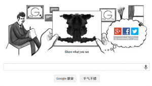 Google doodle 纪念罗夏墨迹测验法发明人