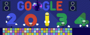 Google doodle：2014新年快乐