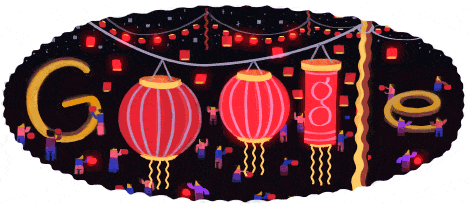 Google doodle：2014元宵节