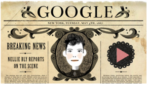 谷歌涂鸦纪念娜丽·布莱诞辰151周年