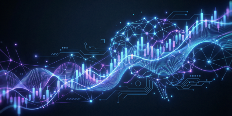 AI technology neural network stock market concept
