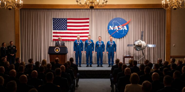 Artemis II 宇航员获 Congressional Space Medal of Honor 颁奖仪式